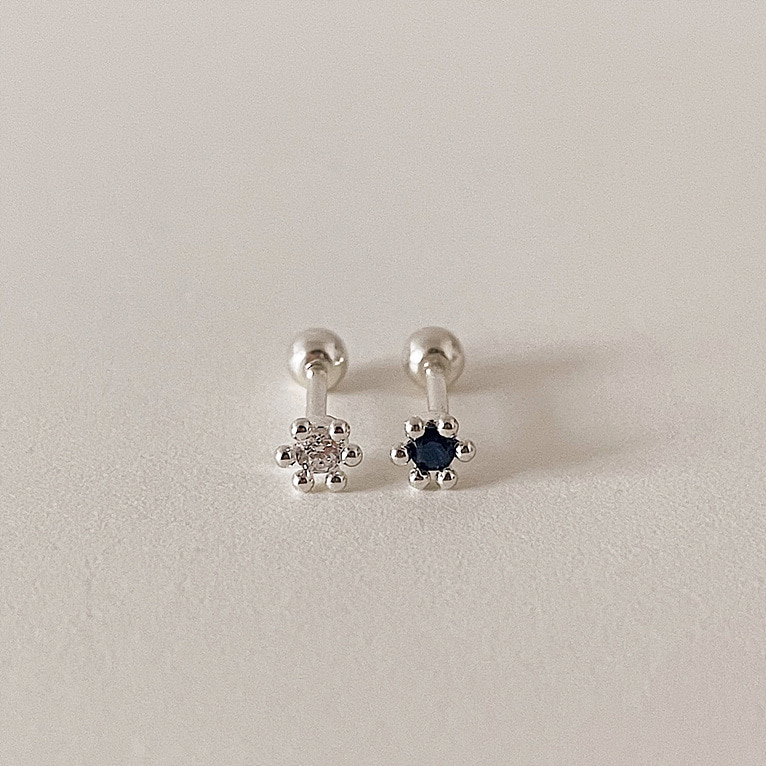 925silver 6 ball cubic piercing(2color)