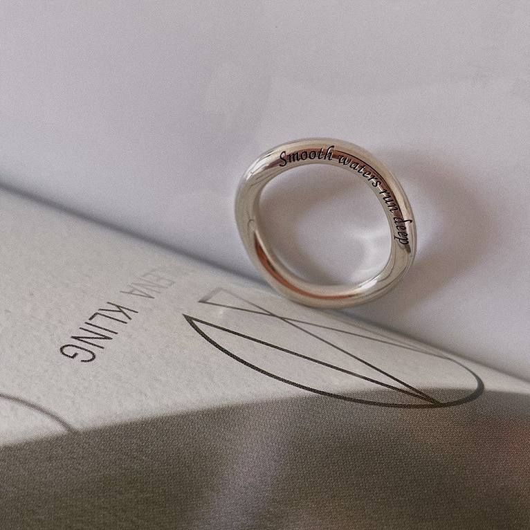 (각인 가능!) 925silver wave imprint ring(2color)