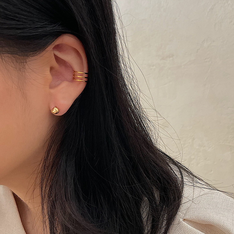 925silver mini stone earring(2color)