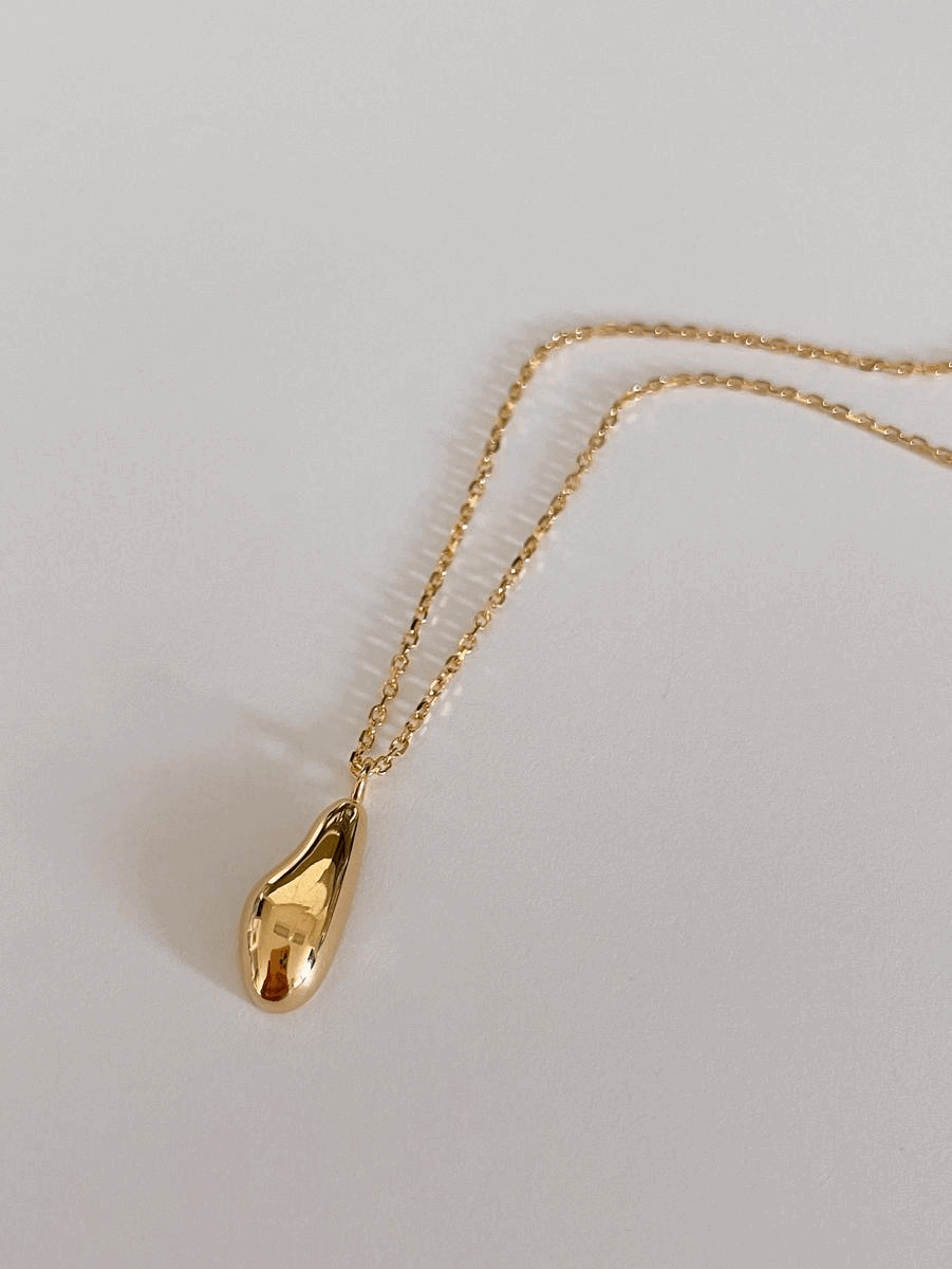 925silver drop pendant necklace(2color)