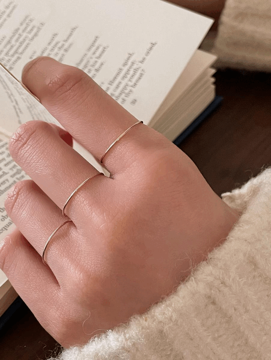 14k gold slim ring(0.7mm)