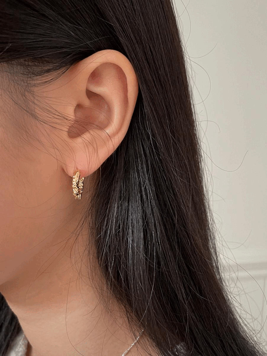 925silver twinkle one-touch earring