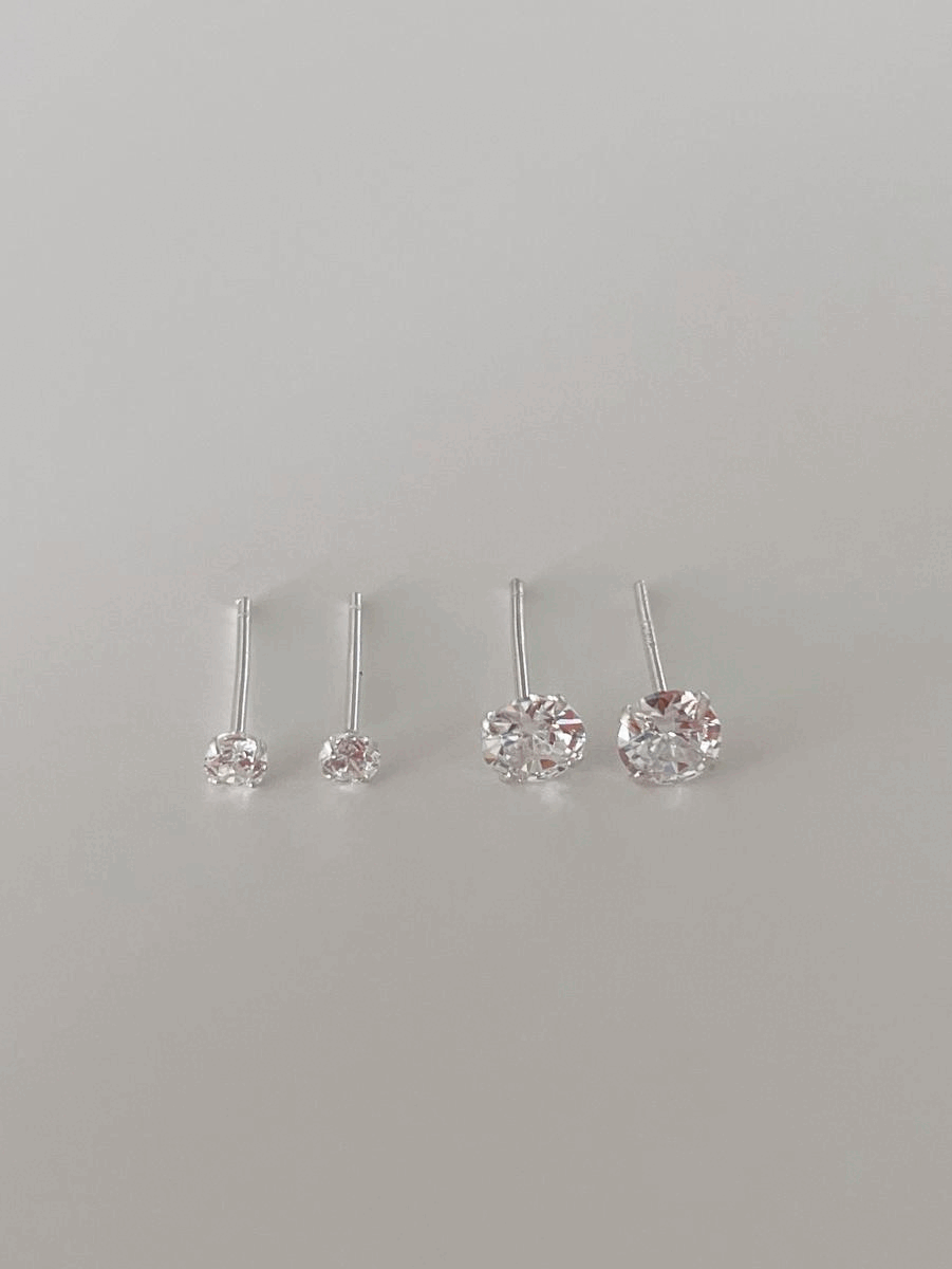 925silver basic cubic earring