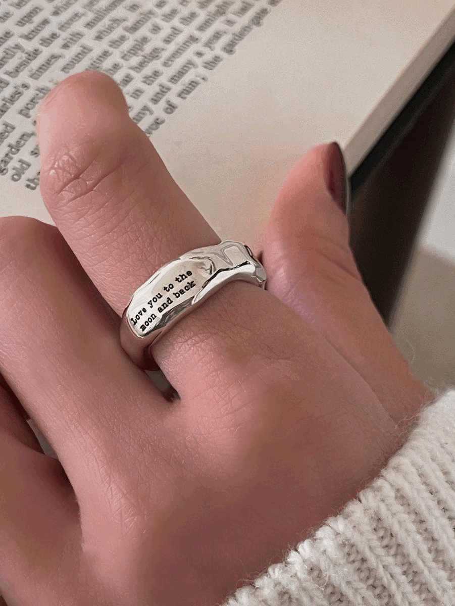 (각인 가능!) 925silver unique line bold ring