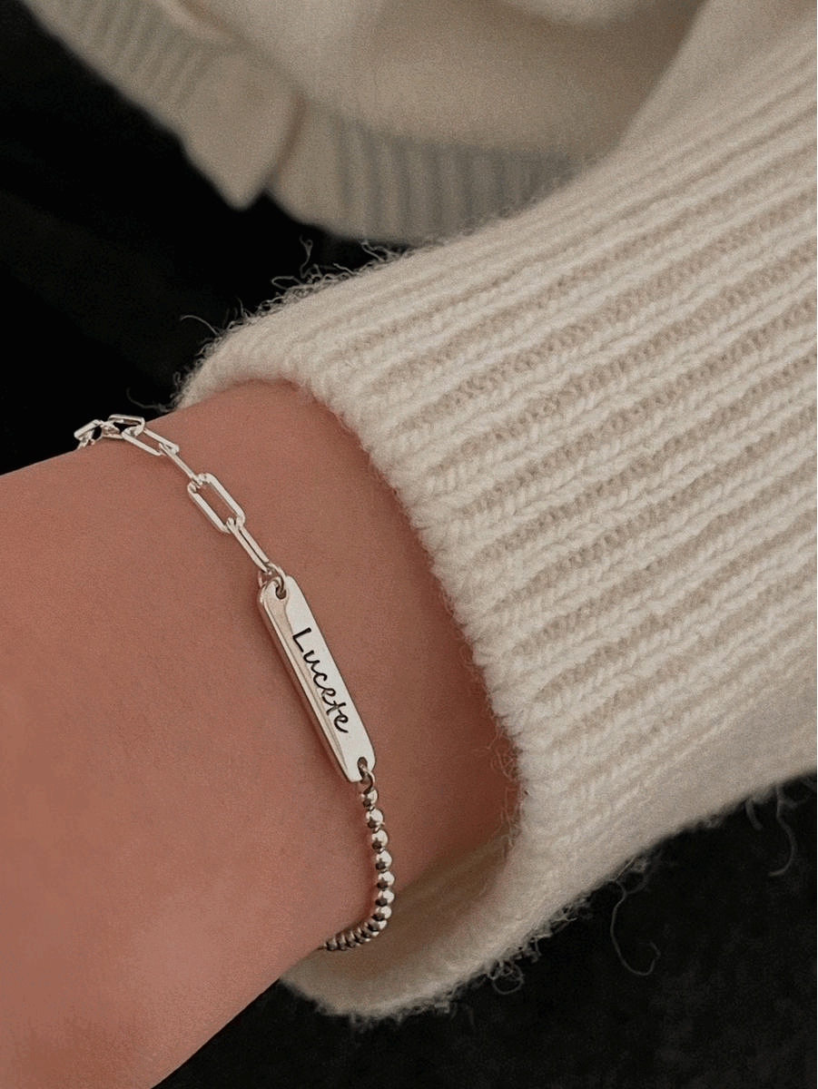 (각인 가능!) 925silver half chain bracelet