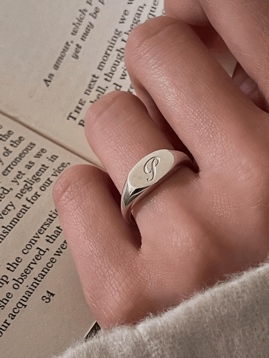 (이니셜 각인 무료!) 925silver initial ring