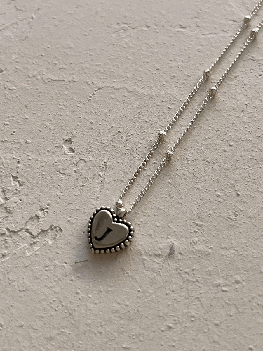 (각인비 포함!) 925silver heart ball chain necklace