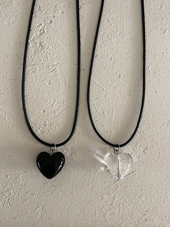 nylon heart necklace