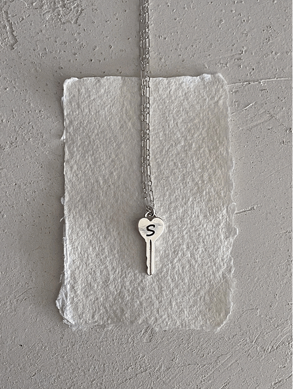 (각인 가능!) 925silver key necklace